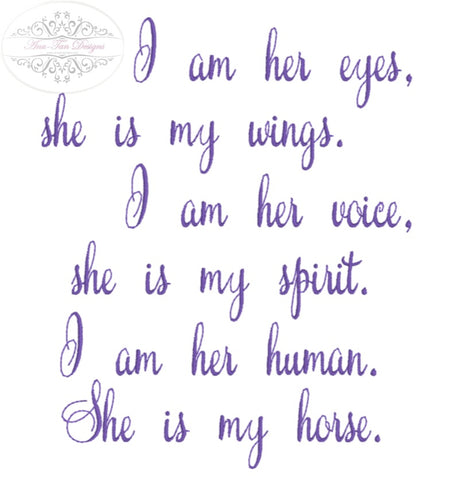 I am her eyes