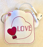 Heart Envelope Air Balloon Earphone Pocket