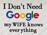 I don't need Google "Wife"