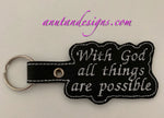 With God all things keyfob