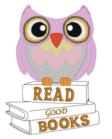 Owl with reading books