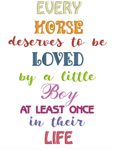 Every Horse Saying (Boy Version)