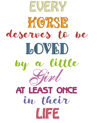 Every Horse Saying (Girl Version)